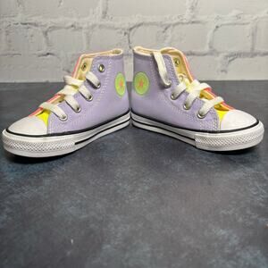 Converse All Star Toddler High Top Sneakers Electric Blush Color Block Size 6
